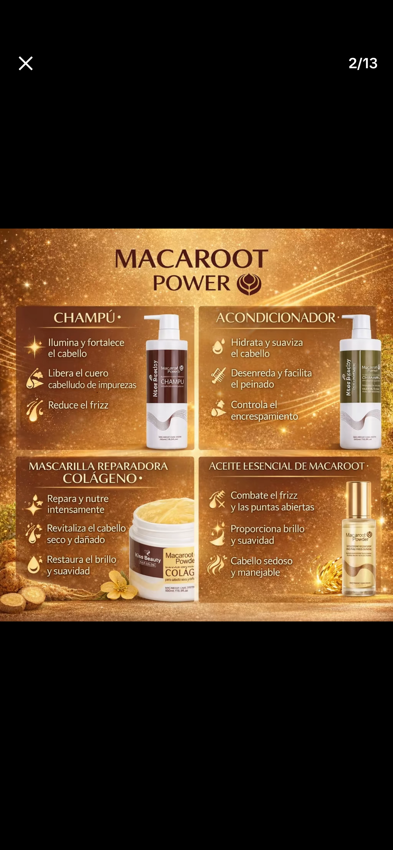 Champú Macaroot Powder – Kiss Beauty (800 ml)